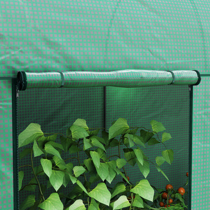 Outsunny Invernadero De Exterior Con 2 Puertas Enrollables 200x100x178 Cm Verde_3