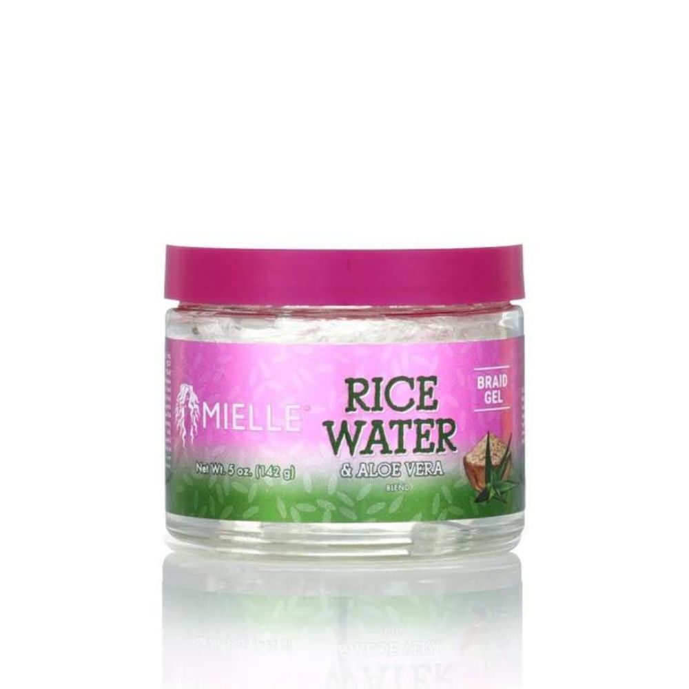 Gel Para Trenzas Agua De Arroz Y Aloe Vera Mielle Organics 142g_0