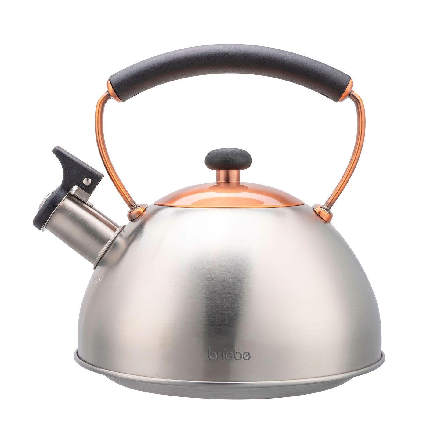 Briebe Tetera Con Silbato, Hervidor De Agua 2,3l, Inducción, Acero Inox, Vintage, Mango Cool Touch, I-bronze_0