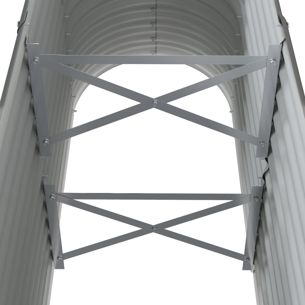 Jardinera Arriate Acero Galvanizado Gris 114x40x68 Cm_4