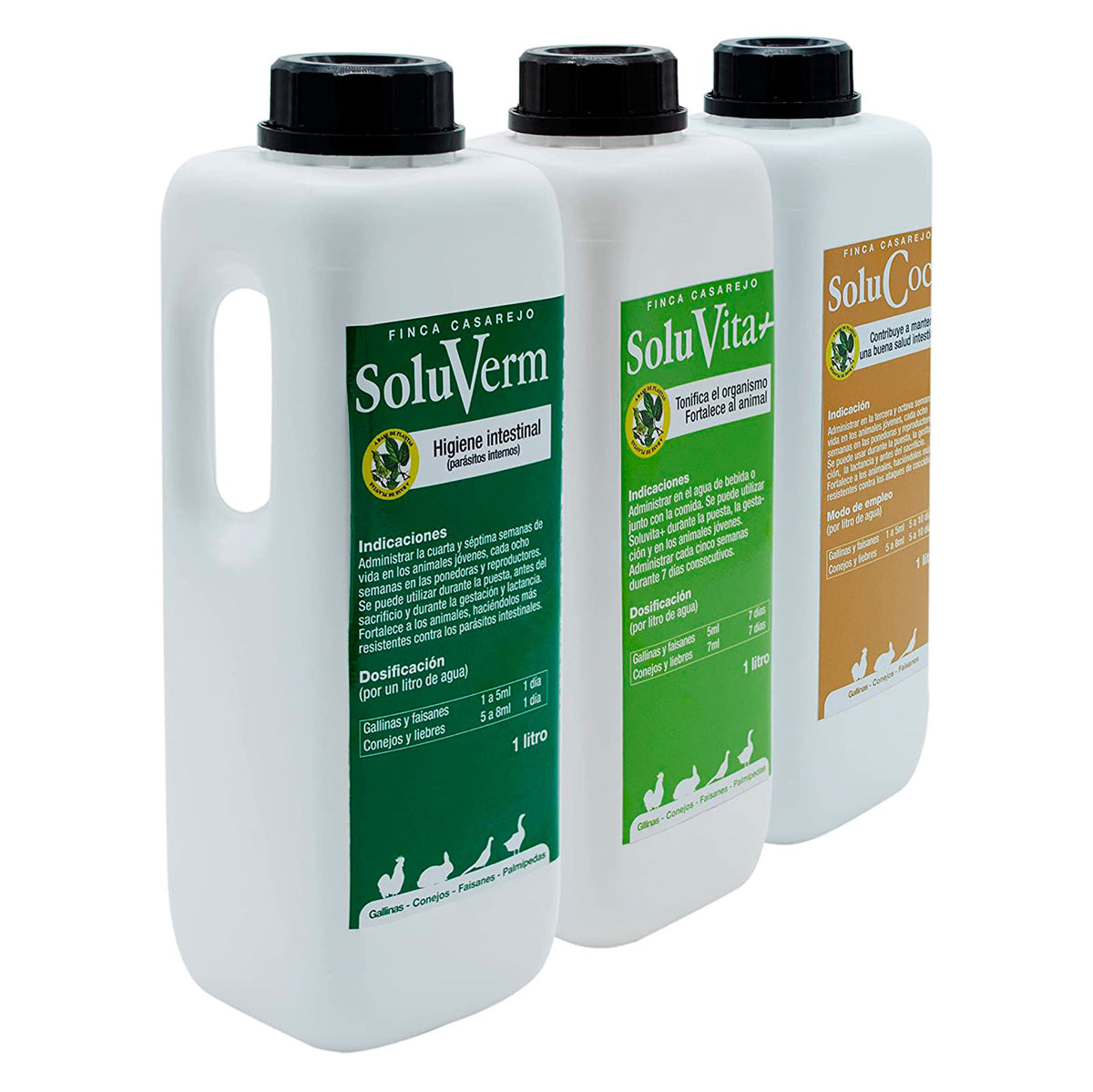 Pack Para Desparasitar Internamente - Previene Coccidios Y Vermes En Gallinas, Faisanes, Conejos - 1L/Producto_0