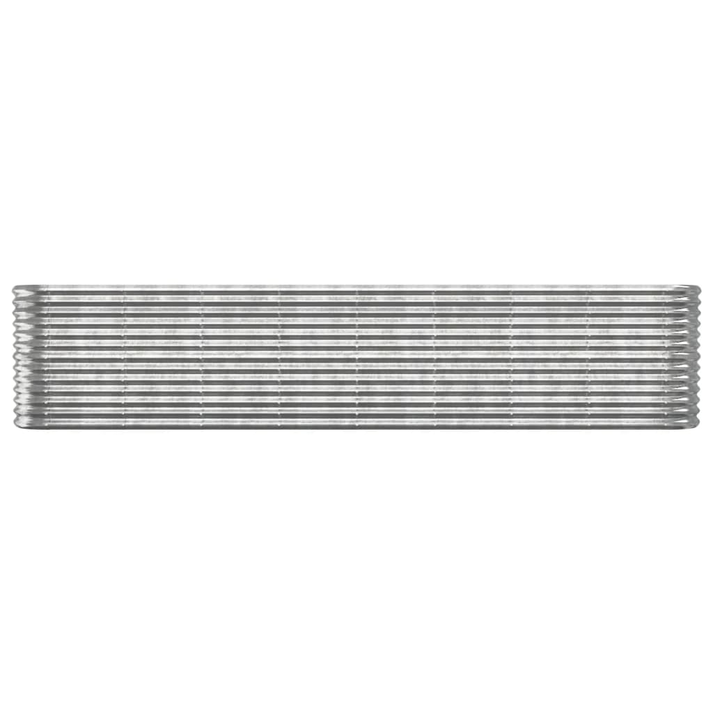 Jardinera Arriate Acero Galvanizado Plata 332x40x68 Cm_2