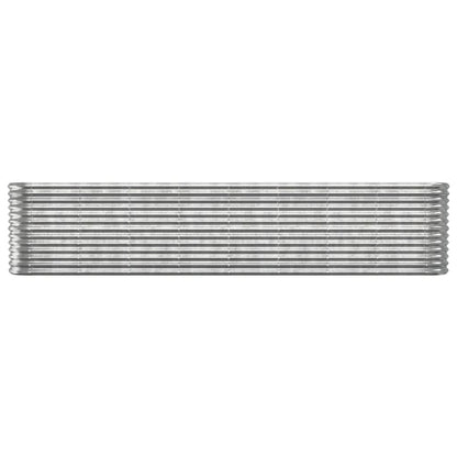 Jardinera Arriate Acero Galvanizado Plata 332x40x68 Cm_2