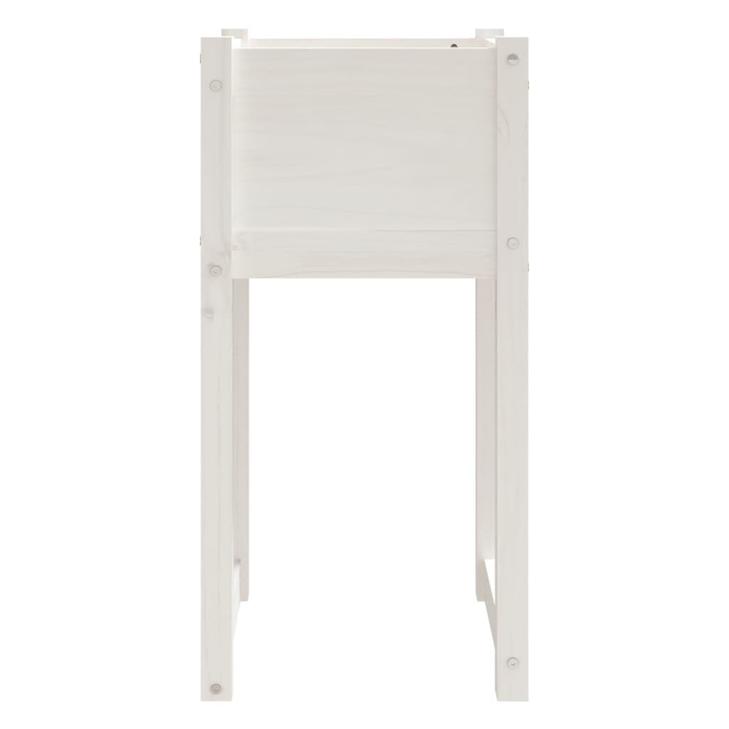 Jardinera Madera Maciza De Pino Blanco 40x40x81 Cm_3