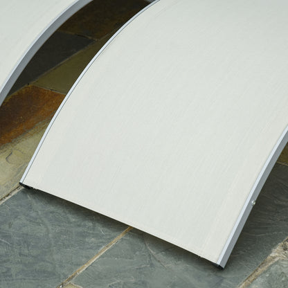 Outsunny 2 Tumbonas Plegables Forma De S Aluminio Texteline Para Terraza Crema_4
