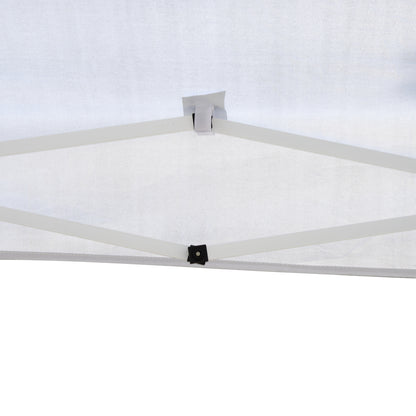 Outsunny Carpa Plegable 3x3 M Con Bolsa Altura Ajustable Blanco Plata_4