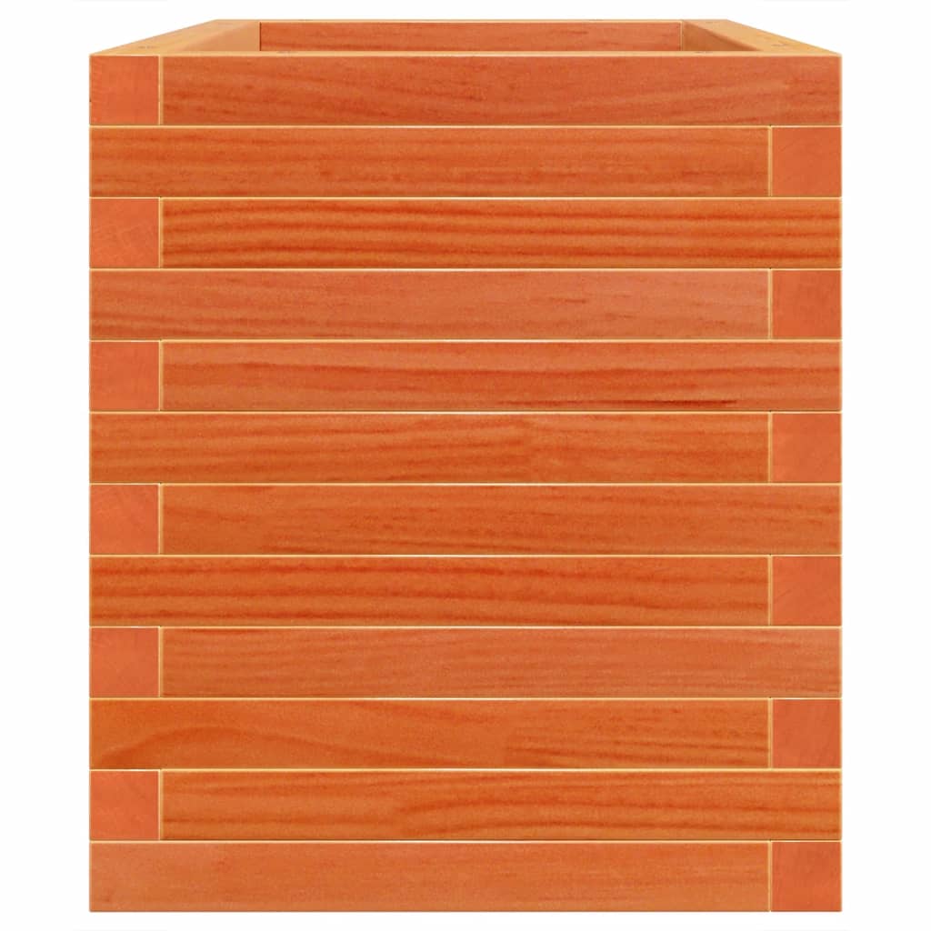 Jardinera De Madera Maciza De Pino Marrón Cera 70x40x46 Cm_5