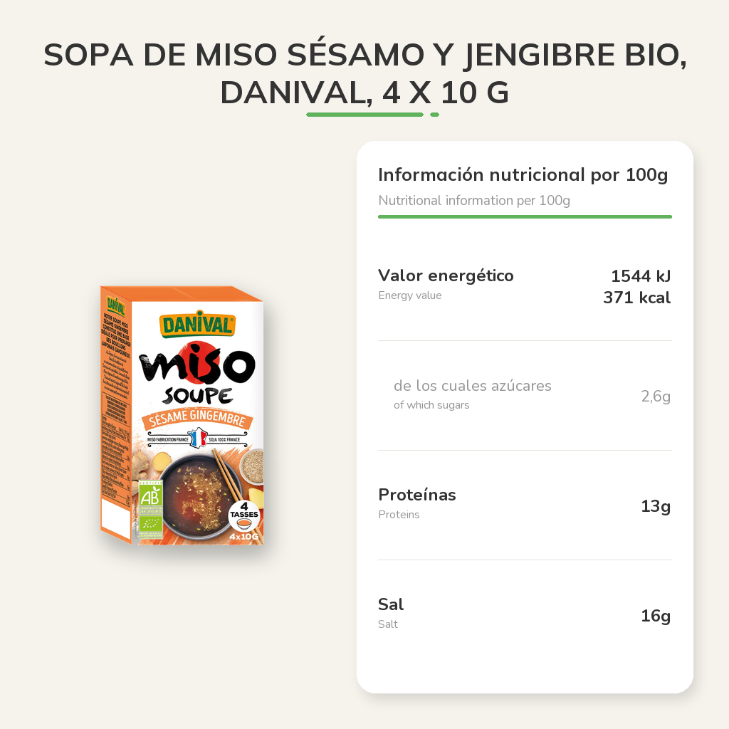 Información nutricional