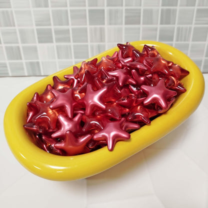 Pack 40 Perlas De Baño Aromatizada En Forma De Estrella - Con Aceite De Soja - Hidratante Y Aromática - Aroma Fresas_3