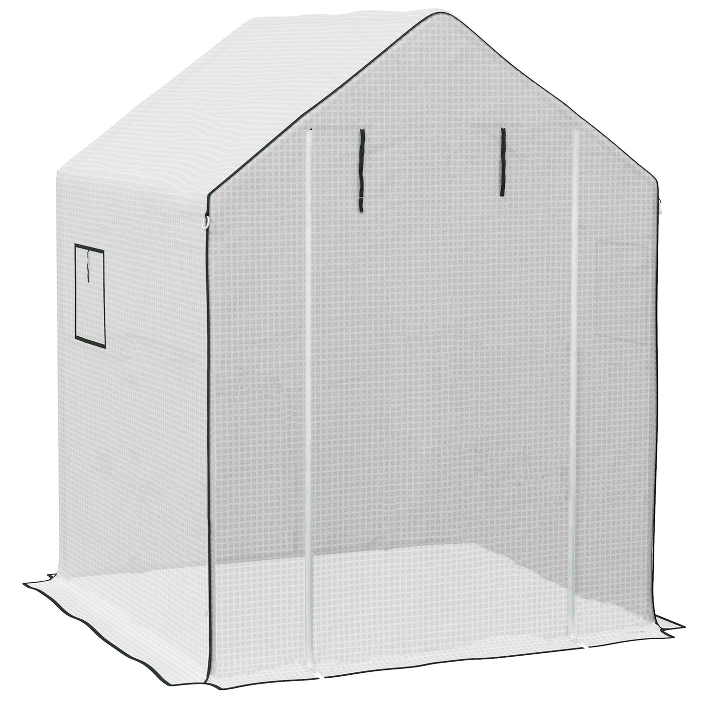 Outsunny Plástico Invernadero 140x143x190 Cm Con Puerta Enrollable Anti-uv_0