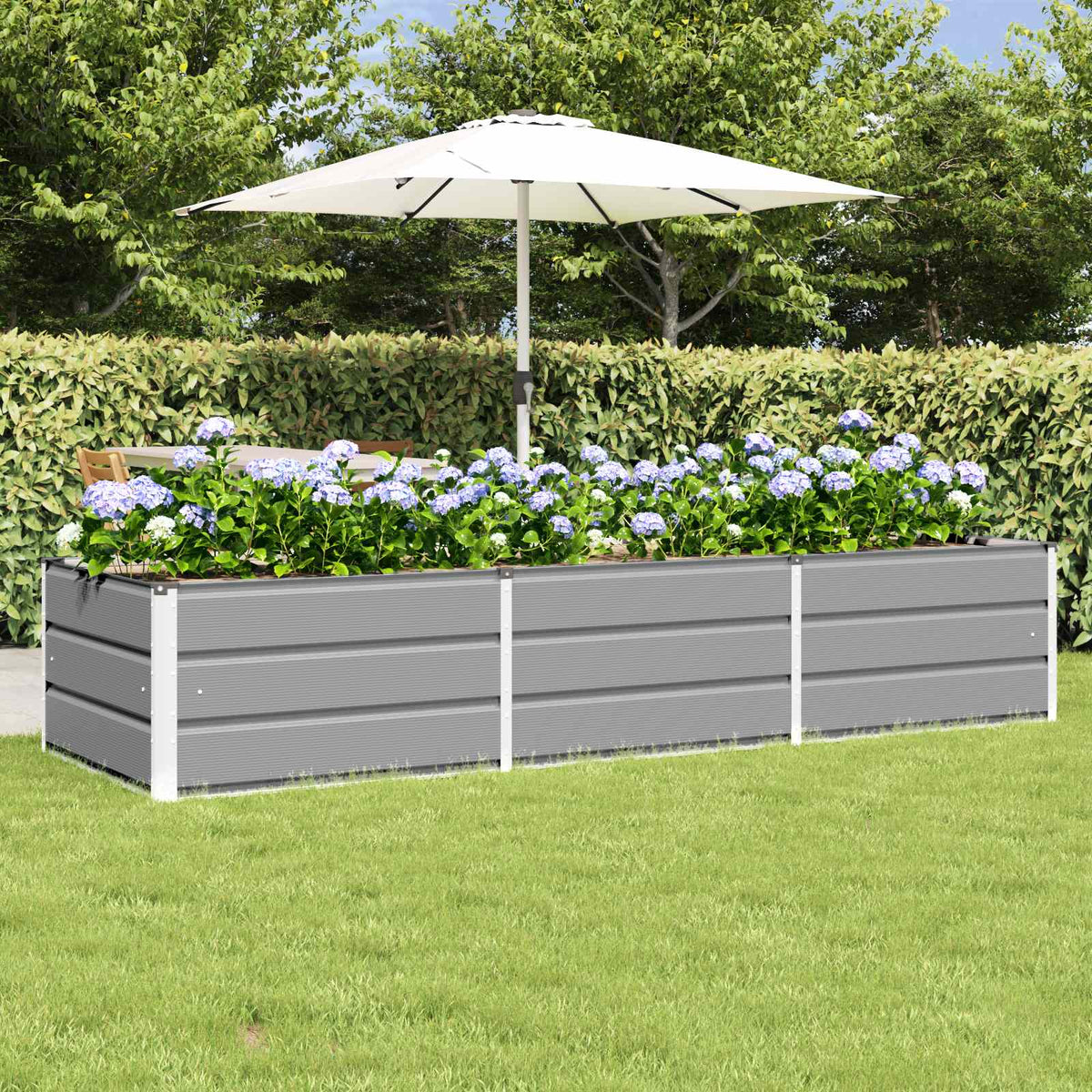 Jardinera Gris Claro 240 X 80 X 45 Cm Acero_1