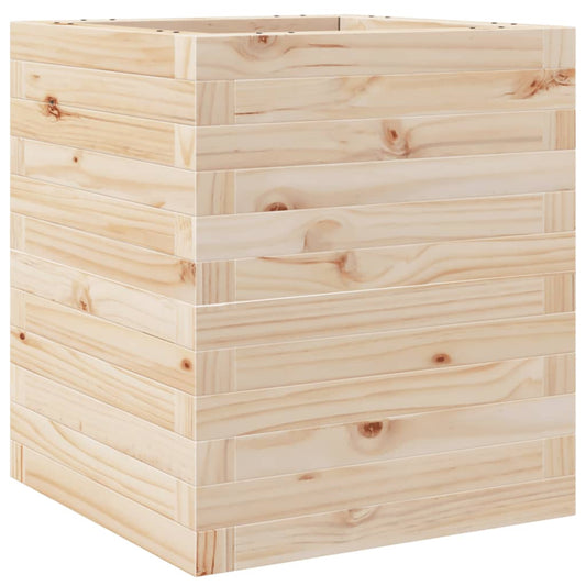 Jardinera De Madera Maciza De Pino 40x40x46 Cm_0