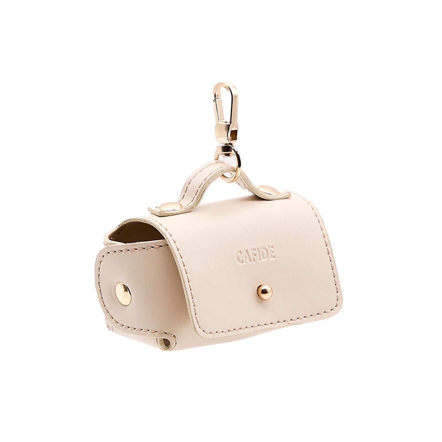 Cafide Portabolsas De Cuero Vegano Beige. Modelo Jala._0
