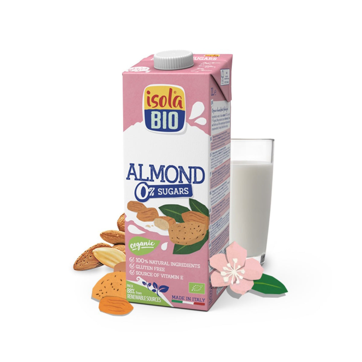 Pack 6x Bebida de Almendras Sin Azúcar Bio Isola Bio 1 L