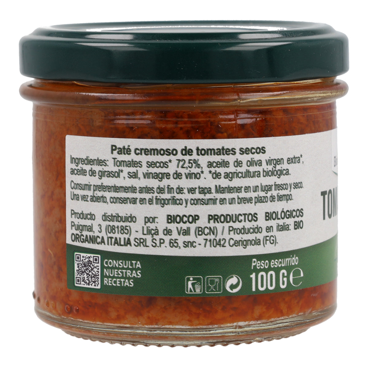 Paté Tomate Seco Bio Organica Italia 100 gr