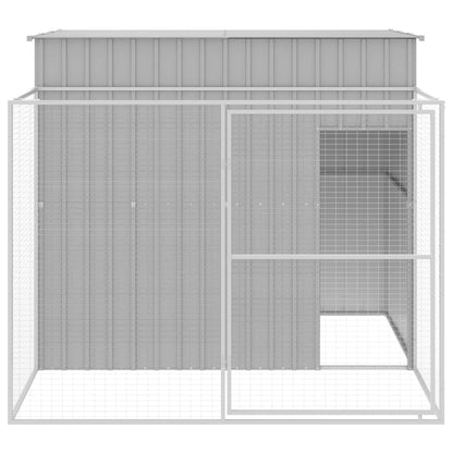 Caseta Perros Corral Acero Galvanizado Gris Claro 214x253x181cm_2
