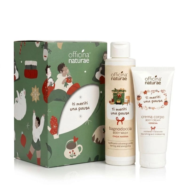 Gel de ducha Sea Wave + crema corporal de verbena Officina Naturae 150 ml + 100 ml