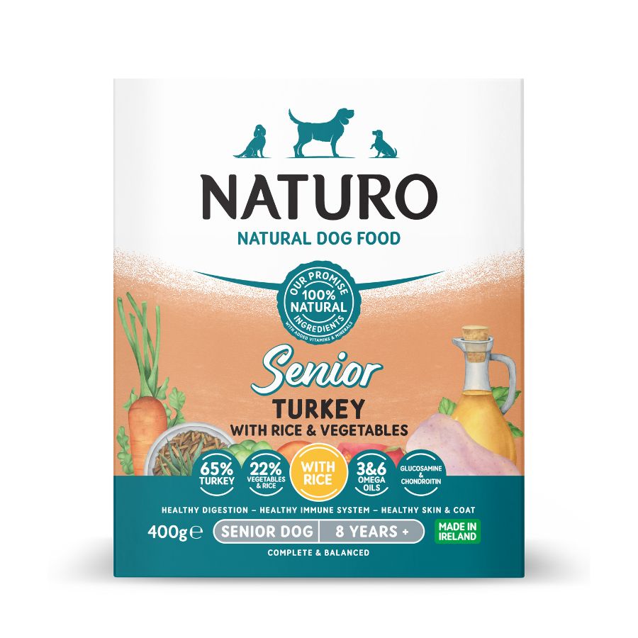 Naturo Comida Humeda Perro Senior En Lata De Pavo Y Arroz 400g X 7 Latas_0