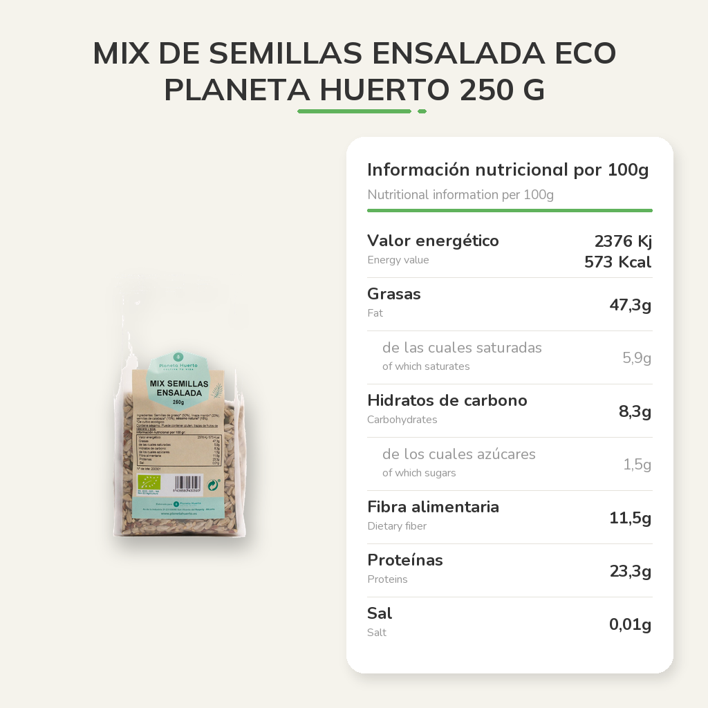 Información nutricional
