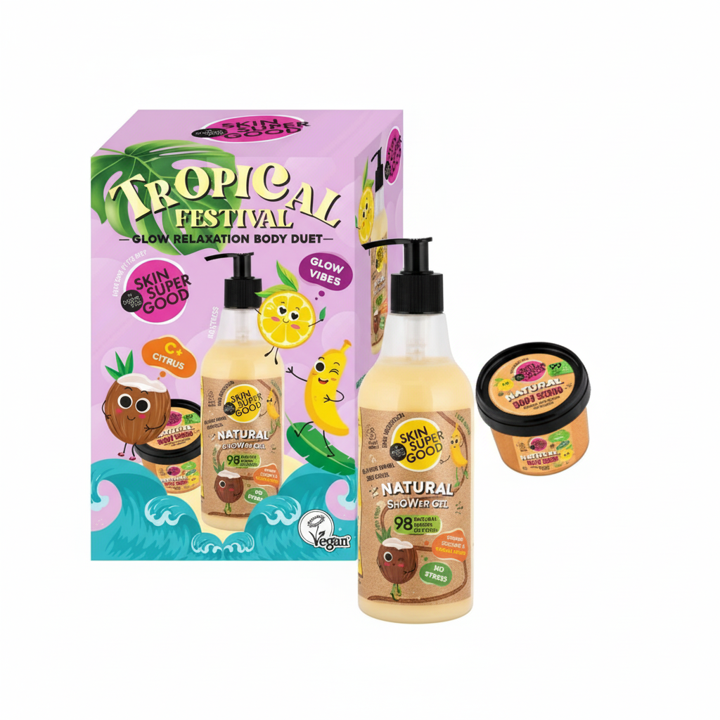 Dúo corporal «Festival Tropical» Skin Super Good 250 ml/100 ml