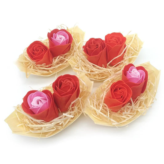 5 Barcas Con Flores Para Regalo Invitados (rojo) - Rosas De Jabón Para Baño Aromático. Detalle Original Para Eventos_0