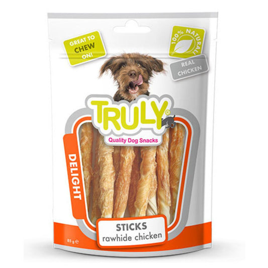 Snack Para Perro Palito De Vacuno Con Pollo Truly 12 Bolsas X 85gr 12x85gr_0