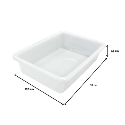 12 Bandejas Uso Alimentario Con Tapa: 5,6l Sin Bpa's (38 X 28,4 X 7,5cm) - Cocinas, Restaurantes, Pescaderías, Catering_3