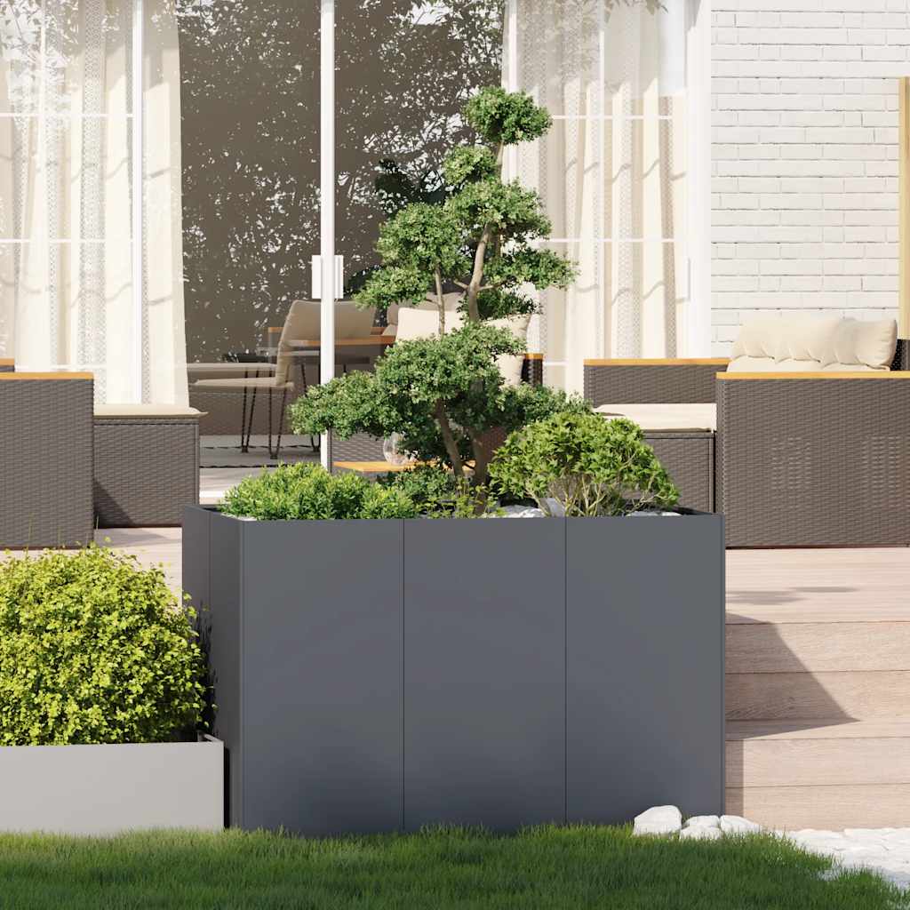 Jardinera Acero Gris Antracita 120x80x80 Cm_2