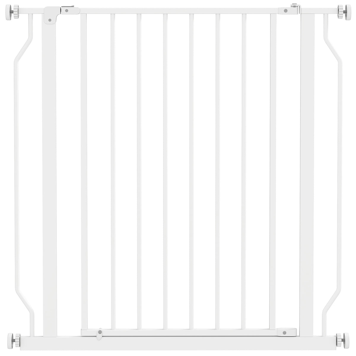 Pawhut Barrera De Seguridad Para Puertas Y Escaleras 75-85x76 Cm Blanco_1