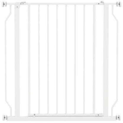Pawhut Barrera De Seguridad Para Puertas Y Escaleras 75-85x76 Cm Blanco_1
