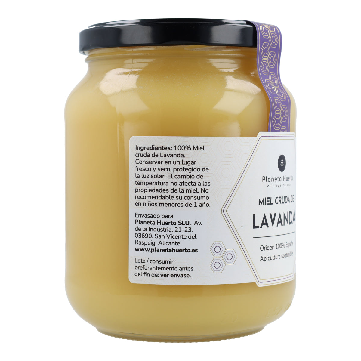 Miel Cruda de Lavanda Planeta Huerto 950 g