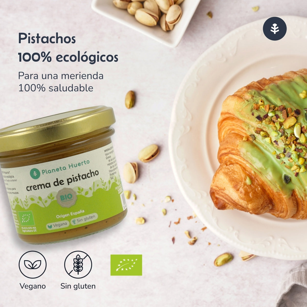 Pack 2x Crema de Pistacho 100% ECO Planeta Huerto 100 g