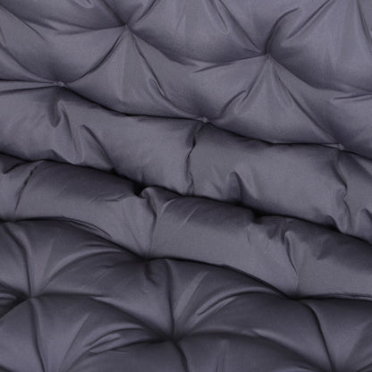 Outsunny Cojín Para Banco Con Respaldo 132x110x10 Cm Gris Oscuro_3