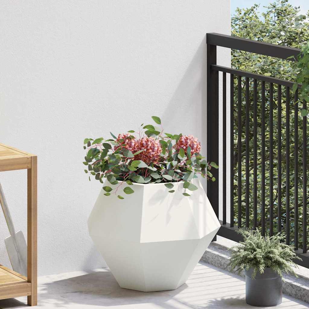 Jardinera Blanco 50 X 50 X 40 Cm Acero_3