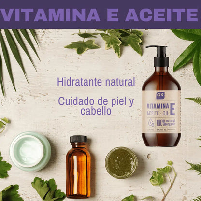 Qknatur - Vitamina E Aceite 250 Ml - Natural - Antioxidante Y Antiedad Para Cara, Piel, Cabello Y Uñas_2