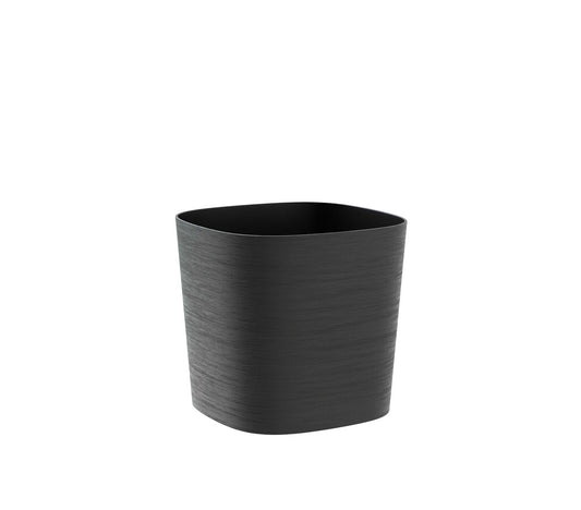 Teraplast Macetero De Plástico Reciclado Cuadrado Capri Negro 19cm_0