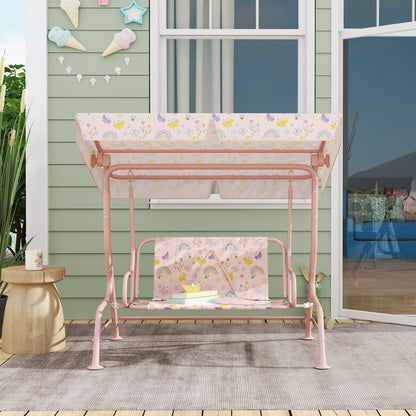 Aiyaplay Columpio De Jardín Exterior Para Niños De +3 Años 112x75x120 Cm Rosa_3