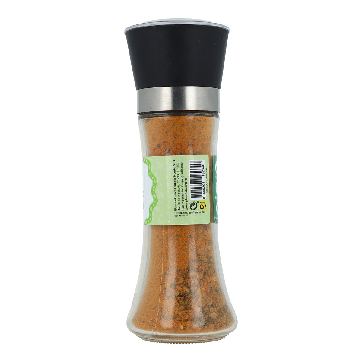 Molinillo Sal Rosa con jengibre, cúrcuma y pimienta ECO Planeta Huerto 200g