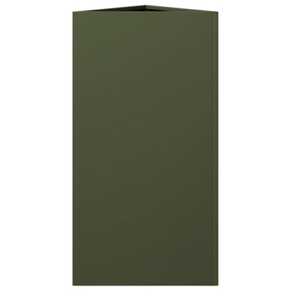 Jardinera Triangular Acero Verde Oliva 40x34,5x75 Cm_4