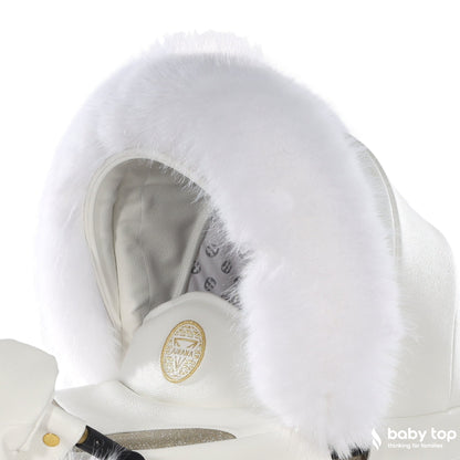 Pelo Decorativo Para Carro De Muñecas Blanco_1