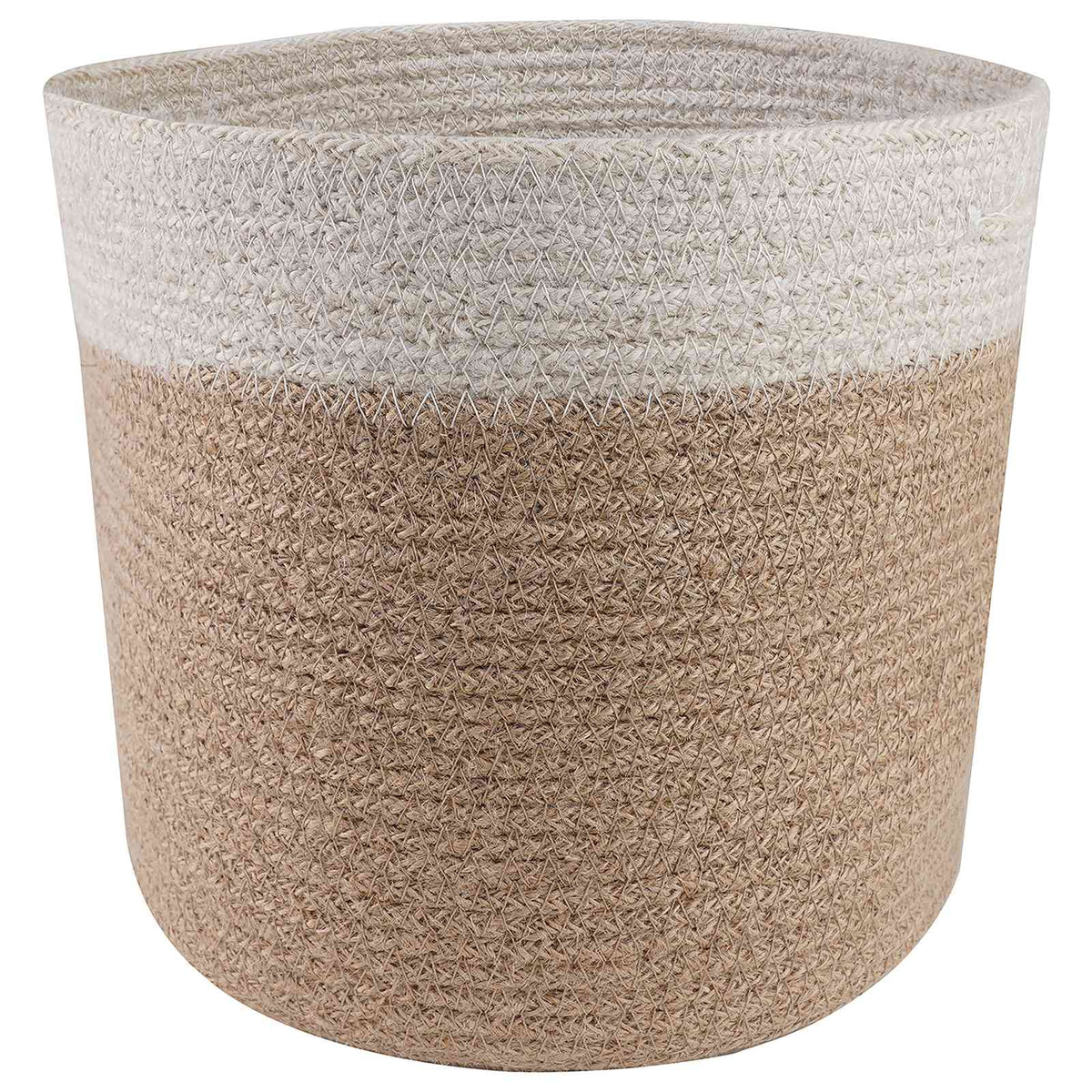 Set De Macetas De Planta 2 Uds. Natural Y Blanco Ø 21 X 21 Cm_2