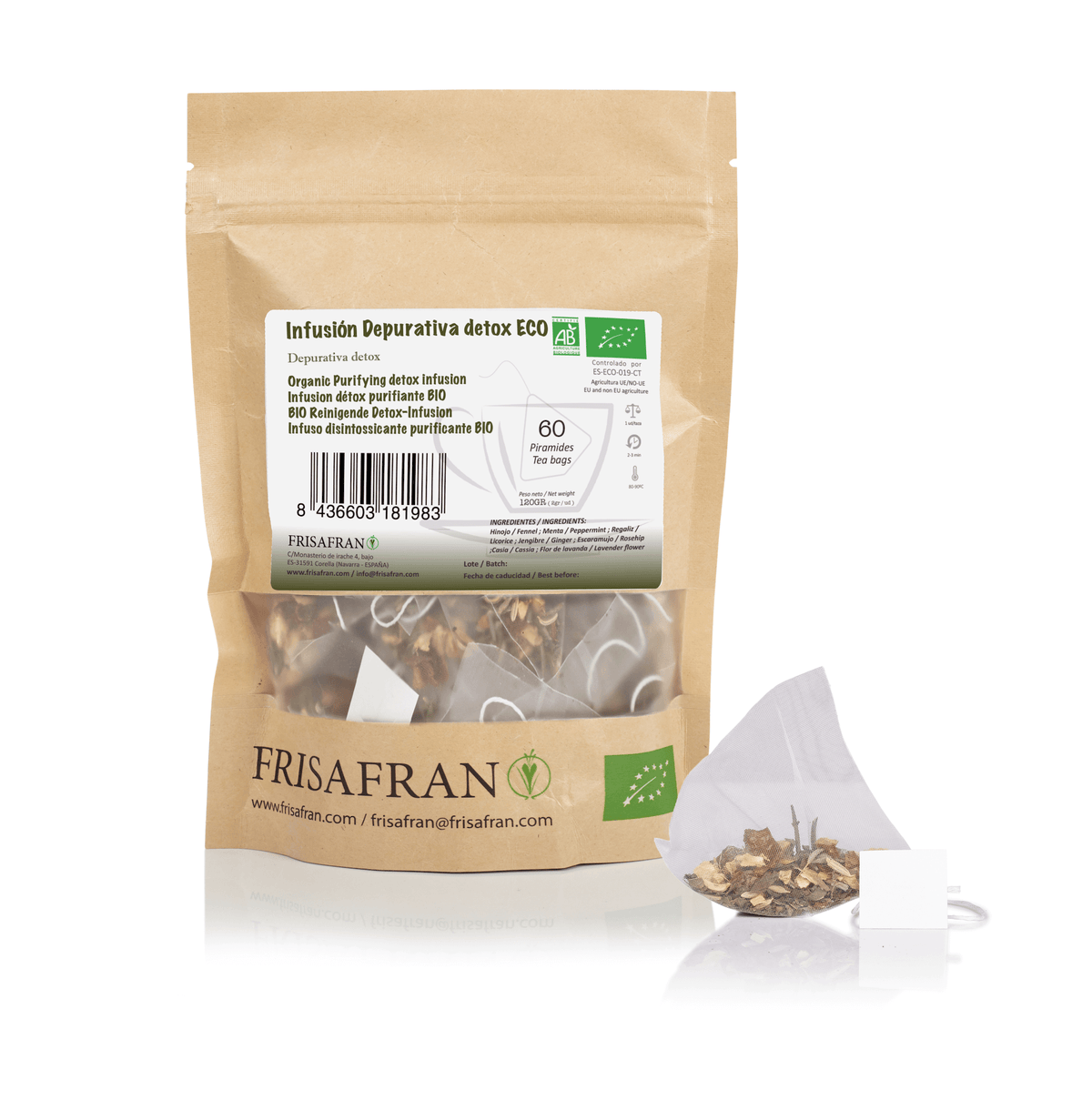 Infusión Depurativa Detox |pirámides | Calidad | Frisafran 30 Uds_1