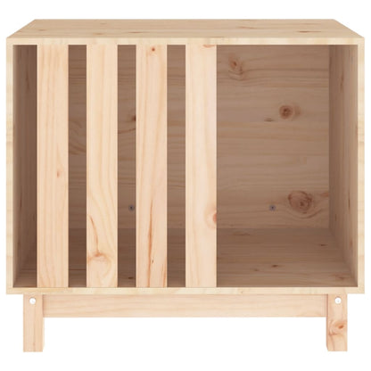 Caseta Para Perros Madera Maciza De Pino 70x50x62 Cm_3