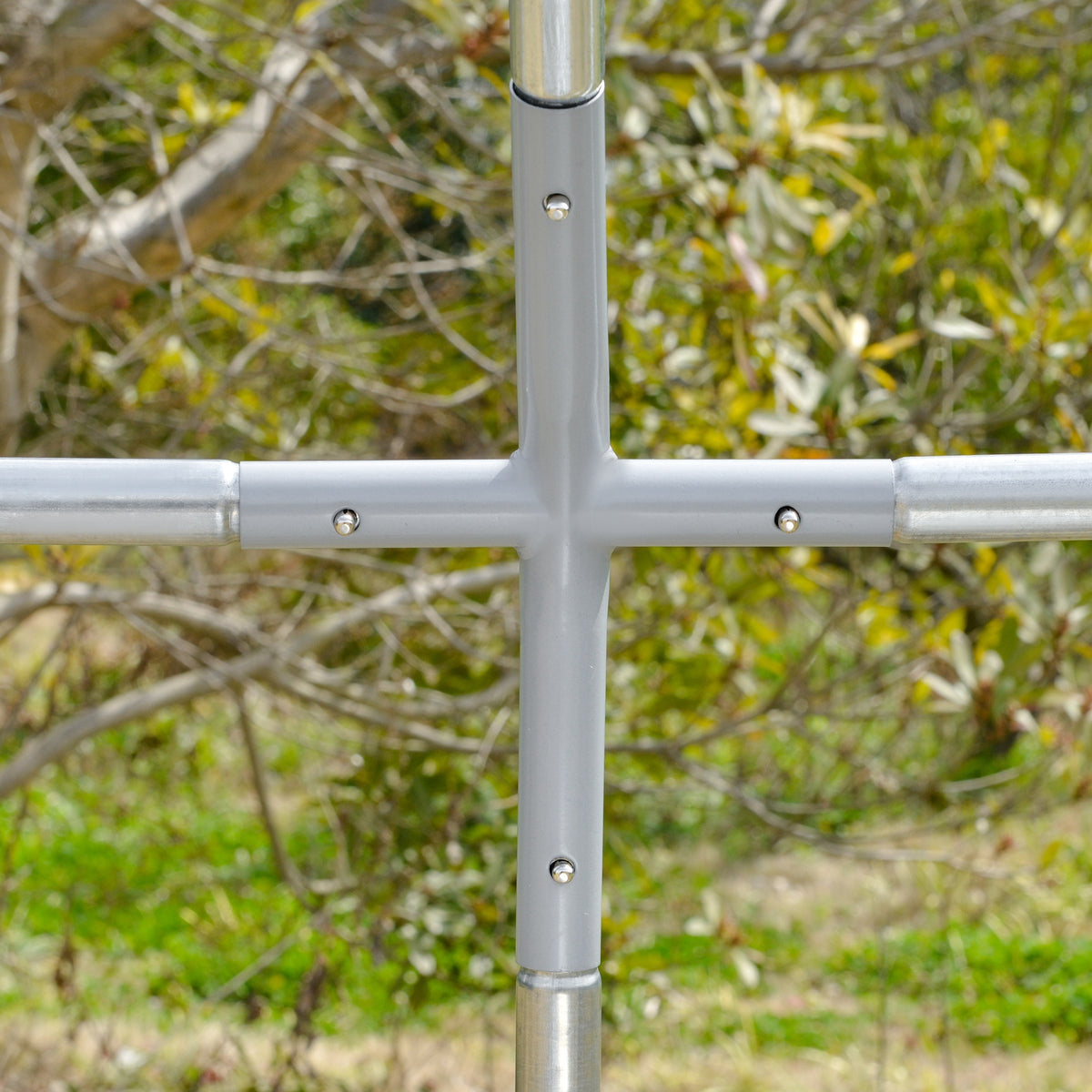 Pawhut Gallinero Para Exterior Grande De Acero Galvanizado 280x760x197 Cm Plata_4