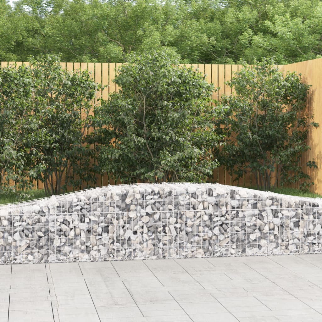Cestas De Gaviones 2 Uds Forma De Arco Hierro 400x50x40/60 Cm_1