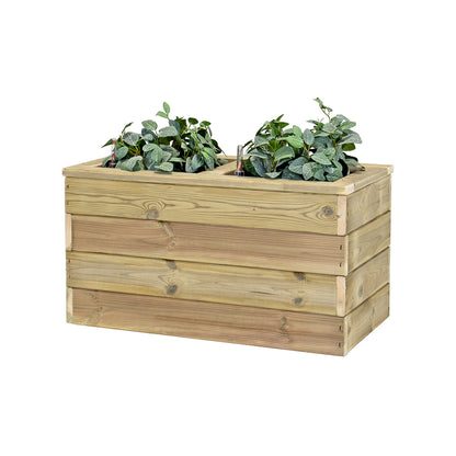 Jardinera Con Autorriego De Madera Nidum Basic Interior Y Exterior Hortalia 75x40x40 Cm_0