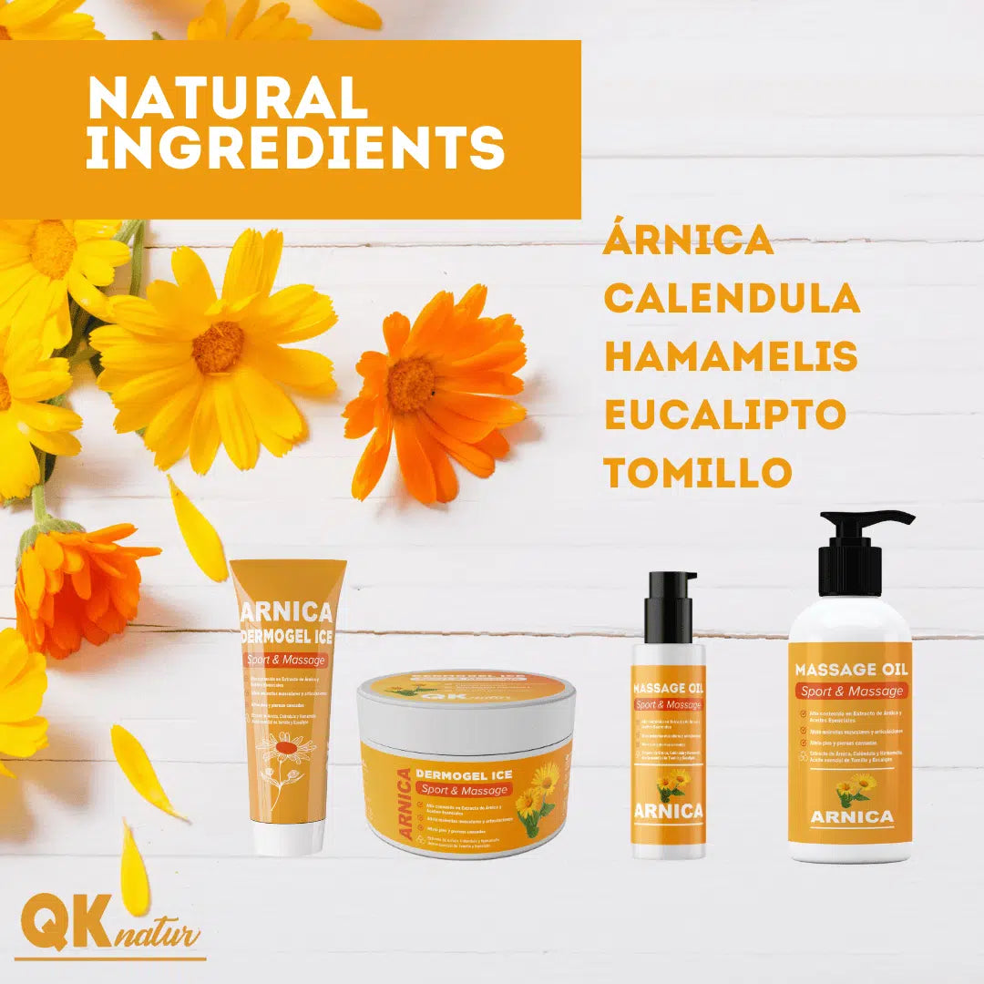QKnatur - Aceite Para Masaje Con Extracto De Arnica, Calendula Y Hamamelis (250 Ml) - Ideal Para Masajes_4