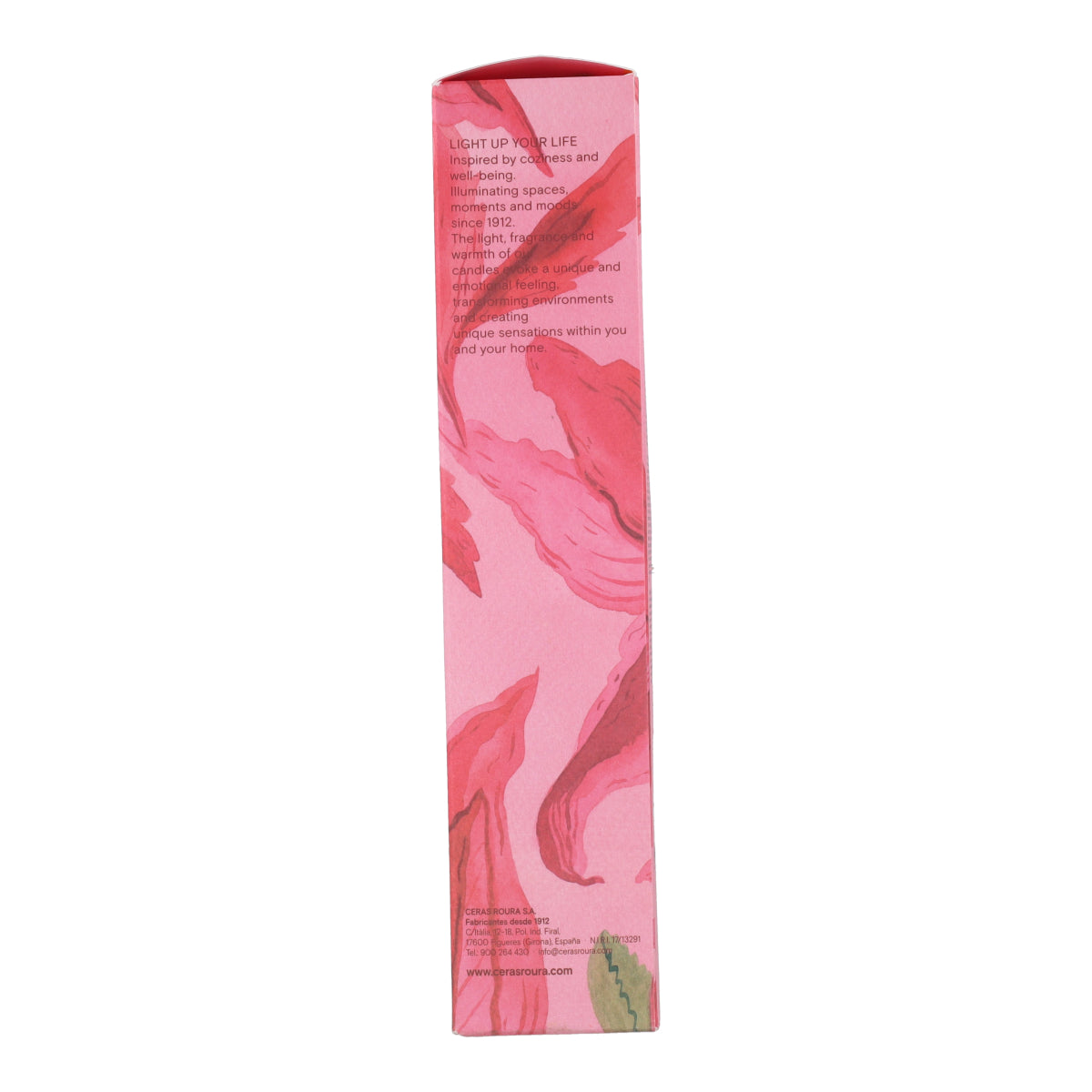 Ambientador mikado rosa de Damasco en frasco rayado granate Roura 100 ml