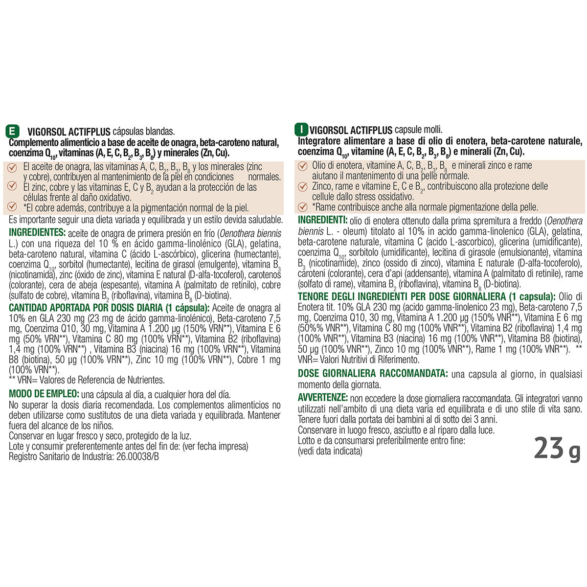 VigorSol AptifPLus Bronceado Santiveri 30 Perlas