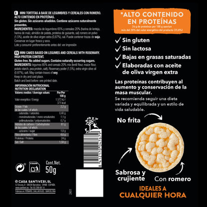 Mini tortitas protein romero SANTIVERI 50g